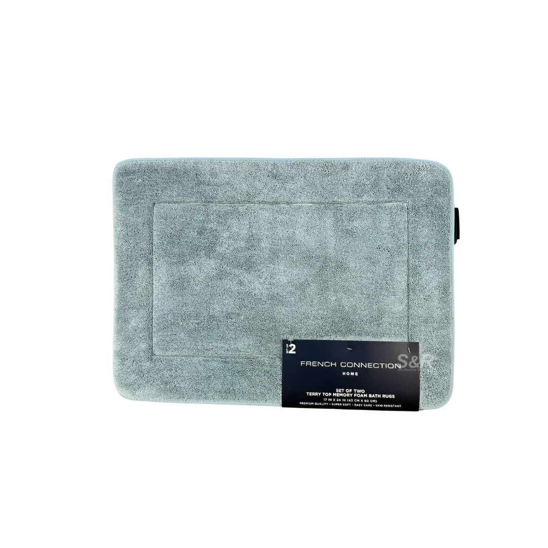 French Connection Home Terry Top Memory Foam Bath Rugs 2s French Connection Home Terry Top Memory Foam Bath Rugs 2s